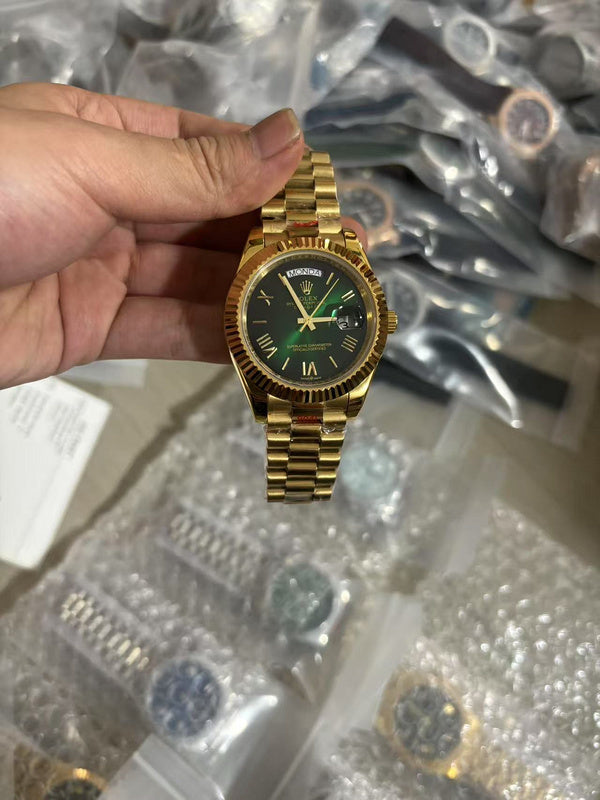 Rolex Day-Date 25mm 18K Yellow Gold with Green Ombré Dial Watch