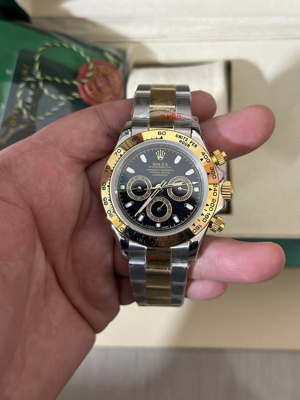 Rolex Cosmograph Daytona 40mm Oystersteel and Yellow Gold With Black Dial Watch