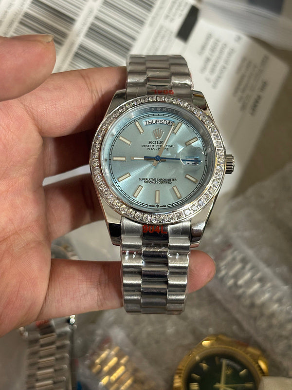 Rolex Day-Date Ice Blue Dial, Platinum, 40.0 mm Watch